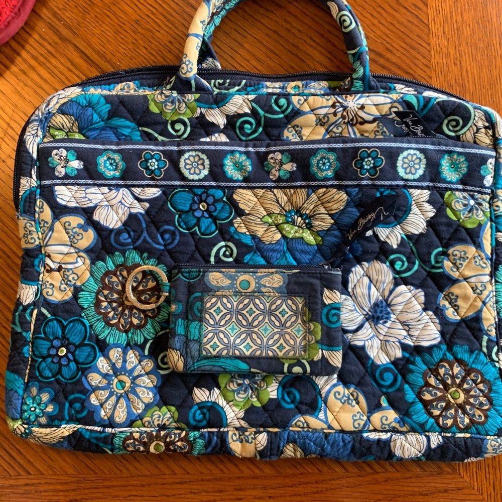 Vera Bradley Quilted Laptop Sleeve + Card Holder